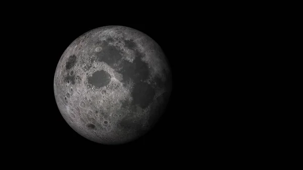 Concepto Escenario Luna Realista Desde Espacio Con Cráteres Impacto Asteroides — Foto de Stock