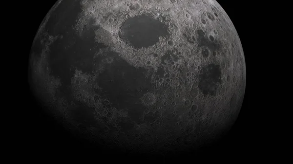 Koncepcja Krajobraz Realistycznego Księżyca Kosmosu Kraterami Uderzeniowymi Asteroid Wysoka Szczegółowość — Zdjęcie stockowe