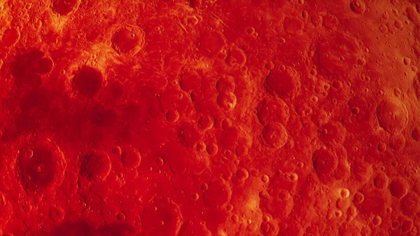 Concept Scenery Realistic Blood Moon Surface Space Asteroid Impact Craters — Stock Photo, Image