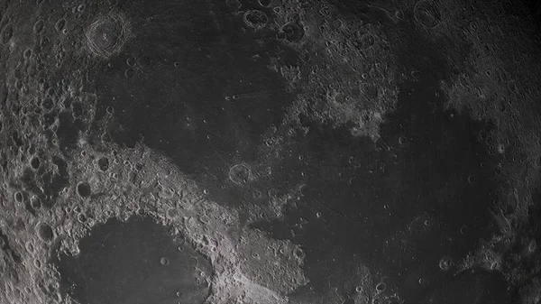 Koncepcja Krajobraz Realistycznej Powierzchni Księżyca Kosmosu Kraterów Uderzeniowych Asteroid Wysoka — Zdjęcie stockowe