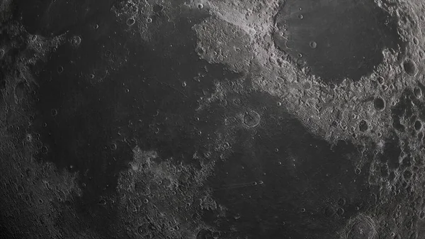 Koncepcja Krajobraz Realistycznej Powierzchni Księżyca Kosmosu Kraterami Uderzeniowymi Asteroid Wysoka — Zdjęcie stockowe