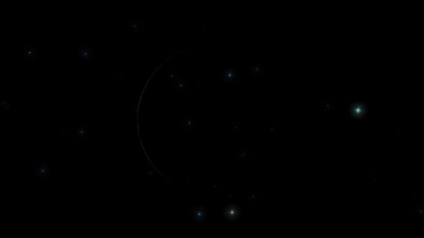 Crescent Moon Starry Night Concept Espace Avec Une Animation Réaliste — Video