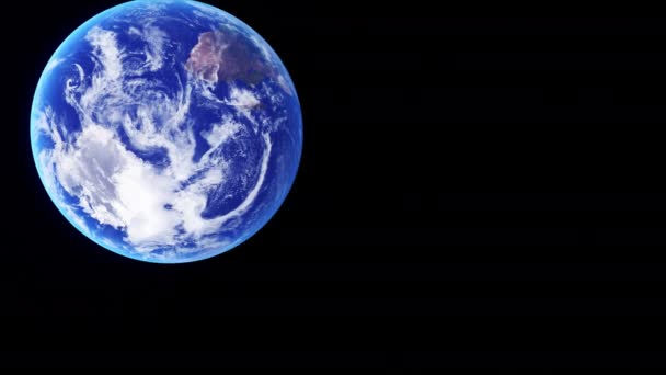 Concept Vue Planète Réaliste Terre Depuis Espace Avec Nuages Atmosphériques — Video