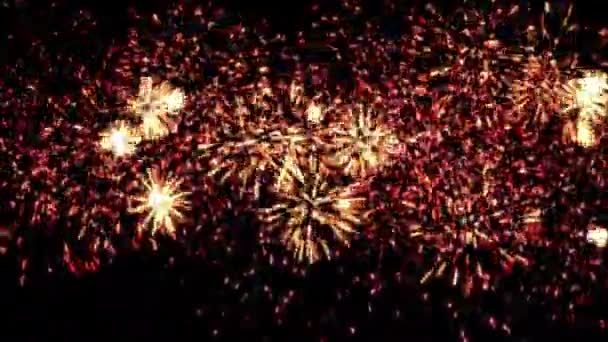 하늘에서 임의의 스파크 애니메이션 현실적 불꽃놀이의 — 비디오