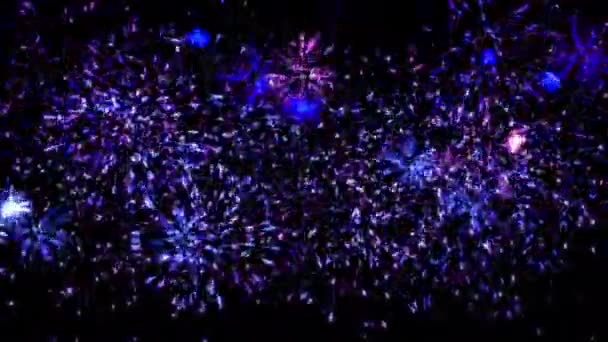 Concept Vue Des Feux Artifice Réalistes Dans Ciel Nocturne Avec — Video