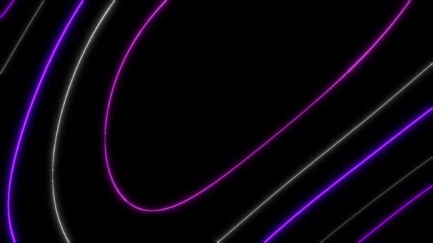 Koncepcja Streszczenie Płynnych Linii Neonowych Światła Kolorowe Tło Animacji Efektami — Wideo stockowe