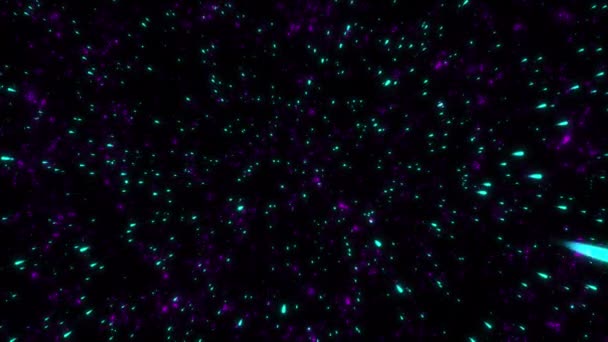 Konzept Szenerie Eines Abstrakten Sternenfeldes Aus Dem Weltraum Mit Sternenbewegungen — Stockvideo