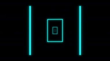 Kavram 30-N1 Sonsuz soyut neon dinamik animasyon arkaplanı.