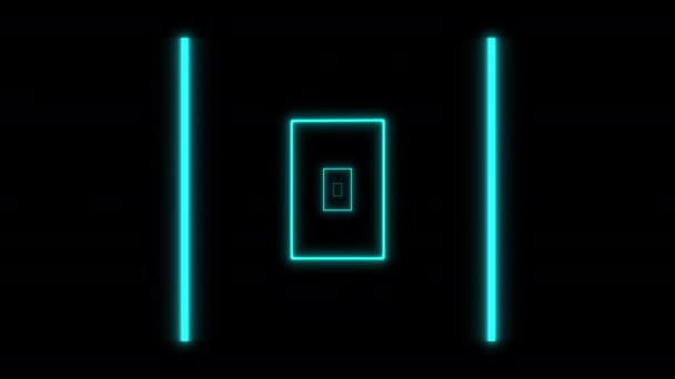 Concept Infinite Abstract Neon Dynamic Animated Background — Stock Video