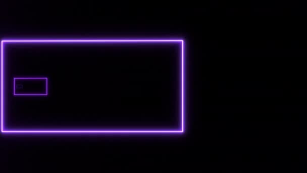 Koncepcja Nieskończony Abstrakcyjny Neon Dynamiczny Animowany Tło — Wideo stockowe
