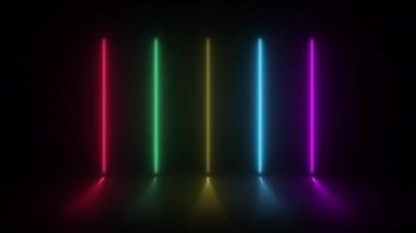 Kavram 42-N1 Soyut neon ışığı kurşun ışık efekti ve titreşimli desen.