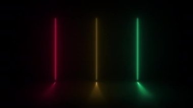 70-N1 kavramını canlandırın. Soyut neon ışık, kurşun ışık efekti ve yanıp sönen ışık deseni..
