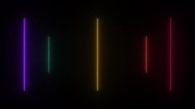 95-N1 kavramını kavra. Işık efektli ve titreşen desenli soyut neon ışığı..