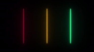 100-N1 kavramının soyut neon ışığı kurşun ışık efekti ve titreşen desen ile canlandırılması.