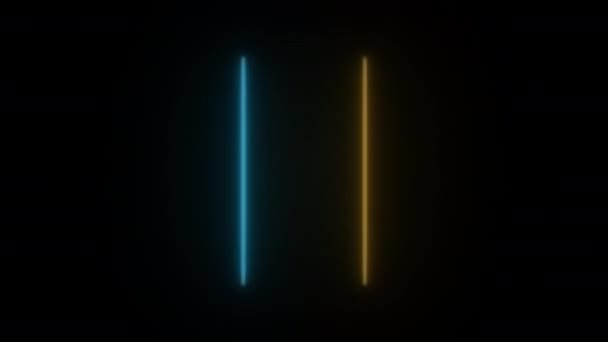 Koncept 110 Animované Abstraktní Neonové Světlo Led Světelným Efektem Blikajícím — Stock video