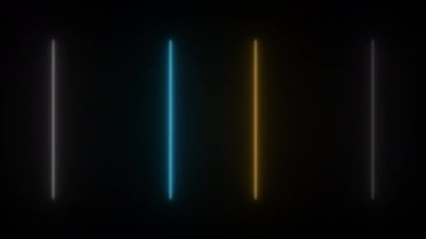Koncept 111 Animované Abstraktní Neonové Světlo Led Světelným Efektem Blikajícím — Stock video