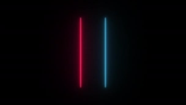 Concept 109 Animert Abstrakt Neonlys Med Ledet Lyseffekt Blinkende Bevegelig – stockvideo