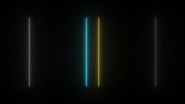 Onderwerp 108 Geanimeerd Abstract Neon Licht Met Led Lichteffect Knipperend — Stockvideo