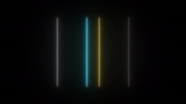 概念107 N1具有导引光效果和闪光运动模式的动画抽象霓虹灯 — 图库视频影像