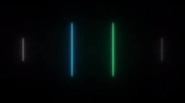 168-N1 kavramının canlandırılmış soyut neon ışığı kurşun ışık efekti ve yanıp sönen ışık deseni.