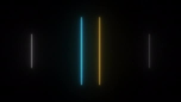 Koncept 113 Animerat Abstrakt Neonljus Med Led Ljuseffekt Och Blinkande — Stockvideo