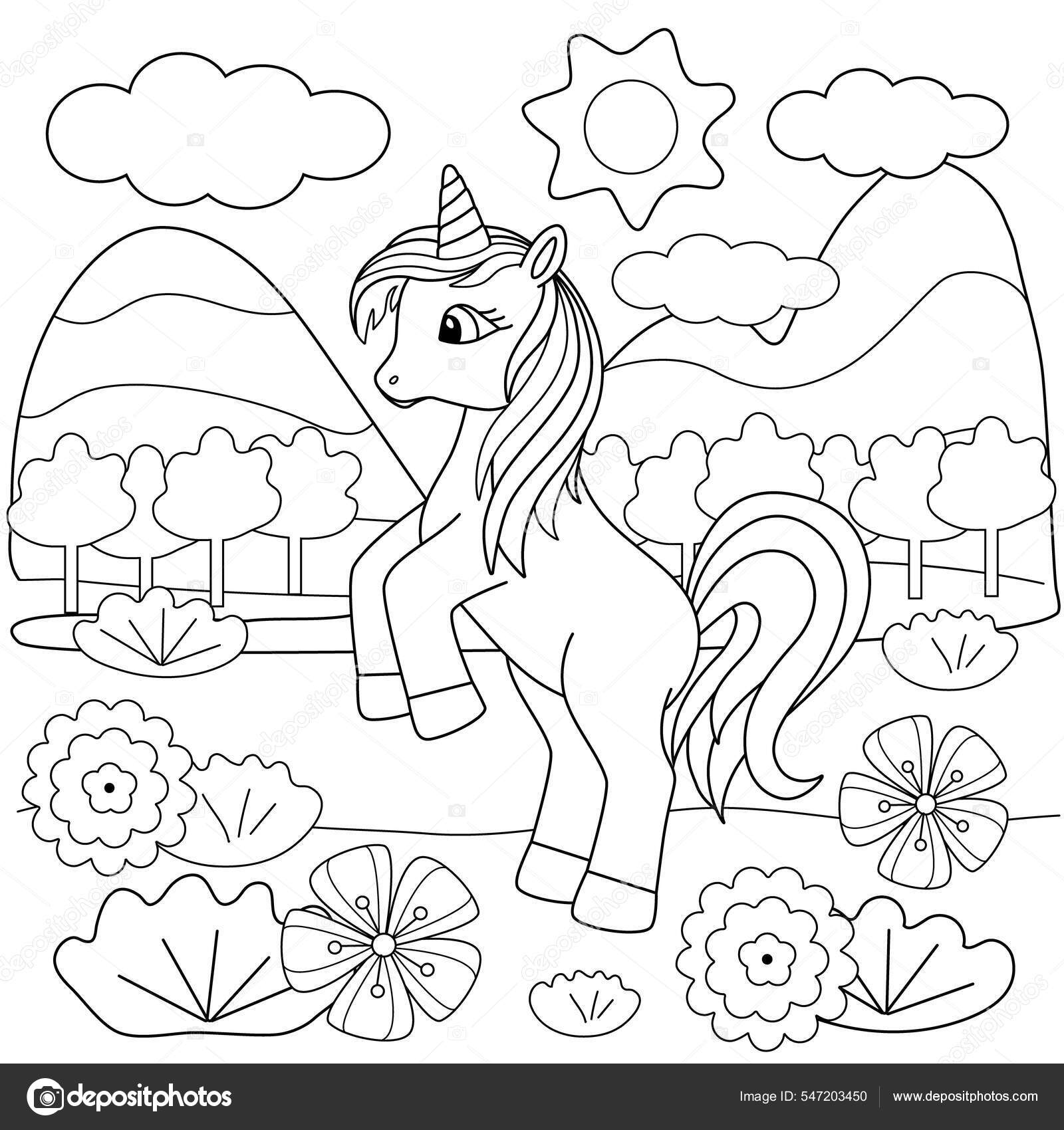 Cute Coloring Pages With A Squishy Outline Sketch Drawing Vector