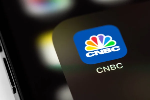 Cnbc Mobile Icon App Screen Smartphone Iphone Macro Cnbc American — Stok fotoğraf