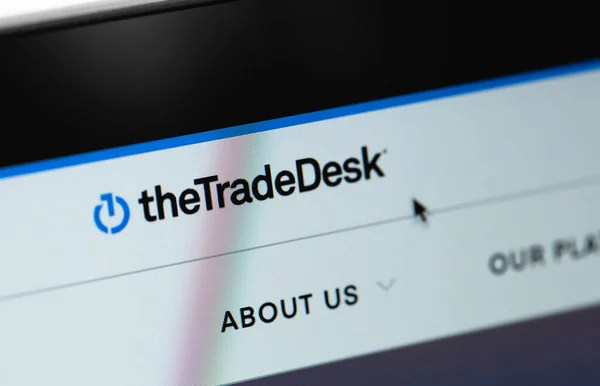 Thetradedesk Website Logo Display Notebook Trade Desk Inc Global Technology — Zdjęcie stockowe
