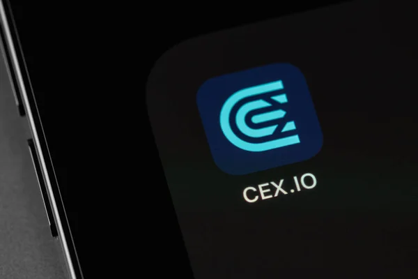 Cex Mobile App Screen Smartphone Cex One Largest Cryptocurrency Exchange — Foto de Stock