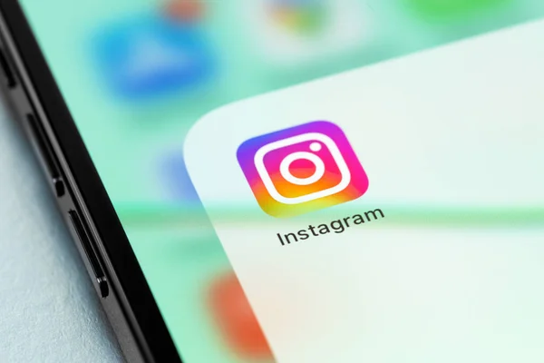 Instagram Mobile Icon App Screen Smartphone Iphone Instagram Photo Sharing — Stock fotografie
