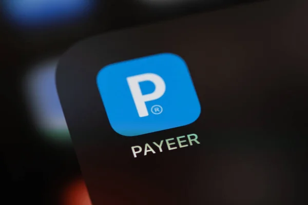 Payeer Mobile App Screen Smartphone Iphone Payeer Web Wallet Designed — Stock Fotó