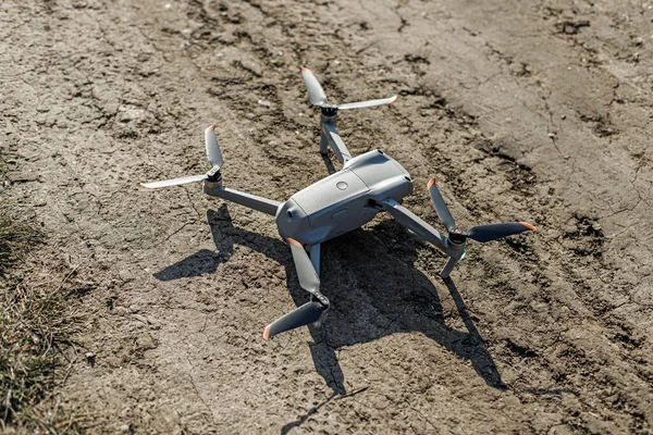 Drone Pronto Decollare Moderne Tecnologie Senza Equipaggio Consegna Pacchi Aerea — Foto Stock