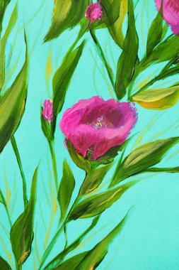 Yağlı boya resim, izlenimcilik tarzı, çiçek boyası, hala tuval boyama, sanatçı resmi.,