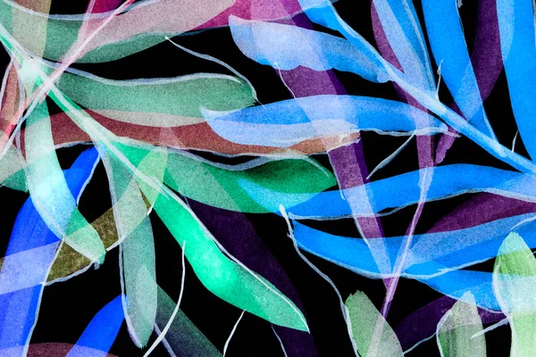 Aquarelle Abstraction Cercles Lumineux Spirales Des Rayures Colorées Fond Artistique — Photo