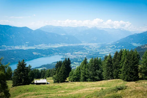 Alm Natural Nos Alpes Austríacos Região Caríntia Nockberge Campo Verde — Fotografia de Stock