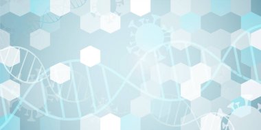 Covid 19 DNA illüstrasyon sancak geometrik tasarımı