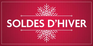 Fransız kış indirimi kar taneleri ve yıldız illüstrasyon geçmişi