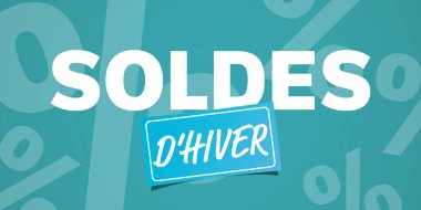 Fransız kış indirimi kar taneleri ve yıldız illüstrasyon geçmişi