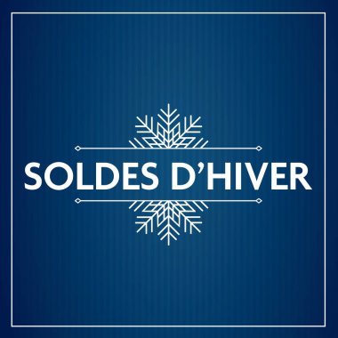 Fransız kış indirimi kar taneleri ve yıldız illüstrasyon geçmişi