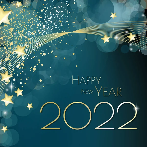 Happy New Year 2022 Large Greeting Card Illustration — Stock Photo, Image