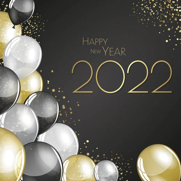 Happy New Year 2022 Large Greeting Card Illustration — Stock Photo, Image