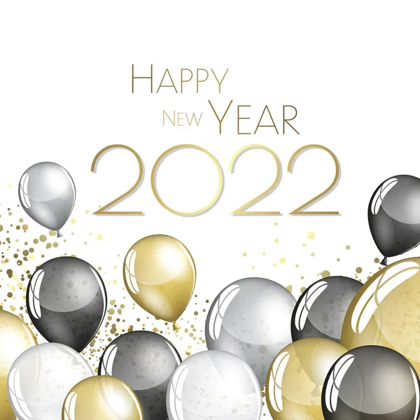 Feliz Año Nuevo 2022 Gran Tarjeta Felicitación Ilustración — Foto de Stock