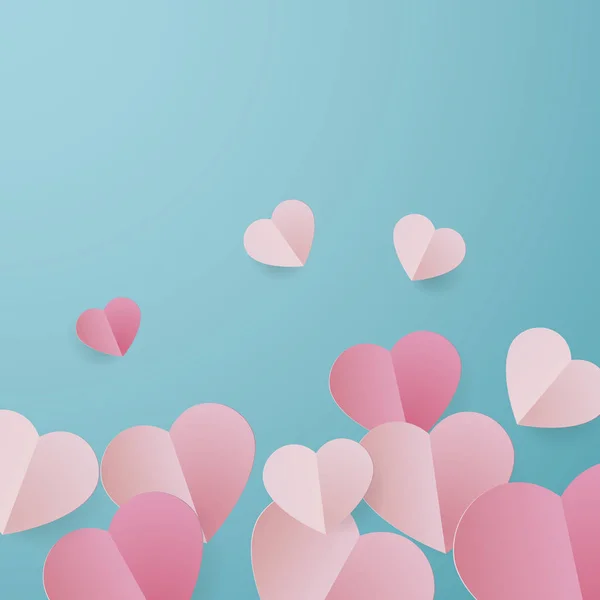 Розовые Сладкие Бумажные Сердца Иллюстрация Большой Фон — стоковое фото