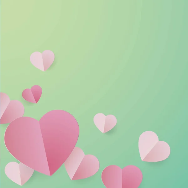 Pink Sweet Paper Hearts Illustration Large Background — Stock Photo, Image