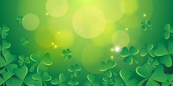 День Святого Патрика Зеленый Клевер Фон — стоковое фото