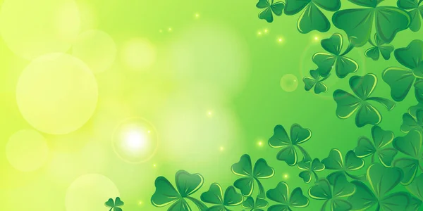 Patrick Day Grünklee Hintergrund — Stockfoto