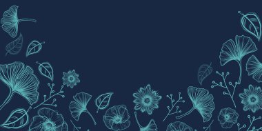 Kusursuz çiçek desenli taslak çizim arka planı