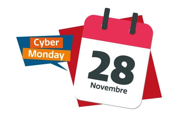 Frans November Kalender Cyber Maandag — Stockfoto