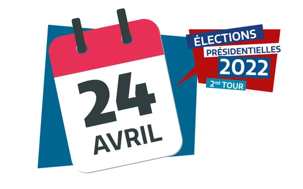 Franse Presidentsverkiezingen Kalender Datum Eerste Ronde April — Stockfoto