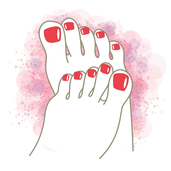 Kvinde Fødder Pleje Illustration Pedicure Massage - Stock-foto